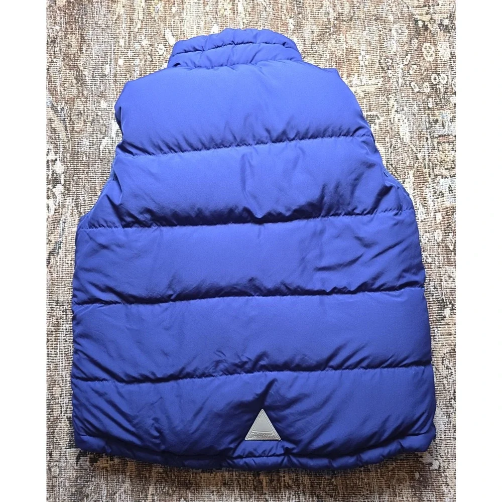 L.L. Bean Kids Reversible Goose Down Vest Blue Youth 14/16 Warm Winter Jacket